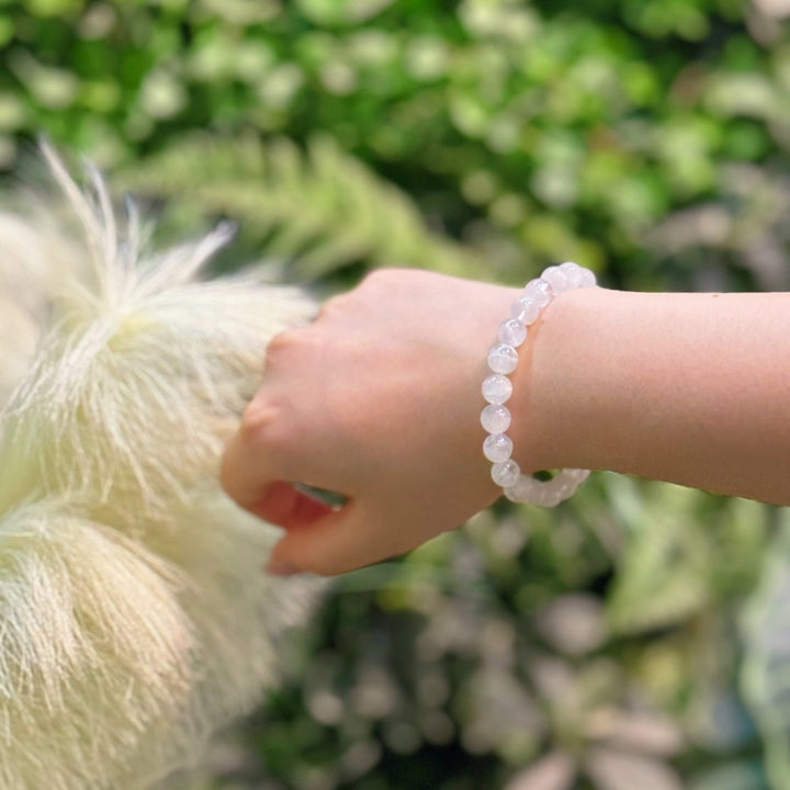 White Phantom Quartz Crystal Bracelet