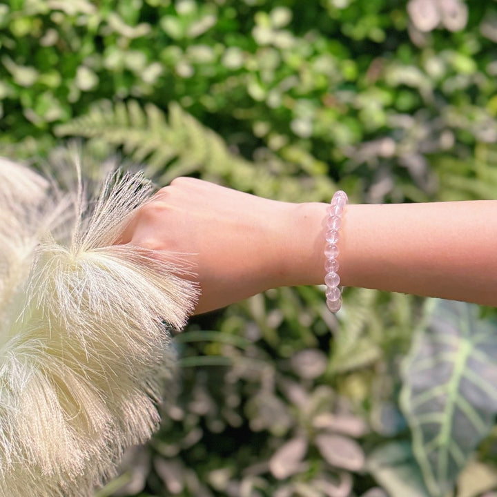 Rose Quartz Pink Crystal Bracelet