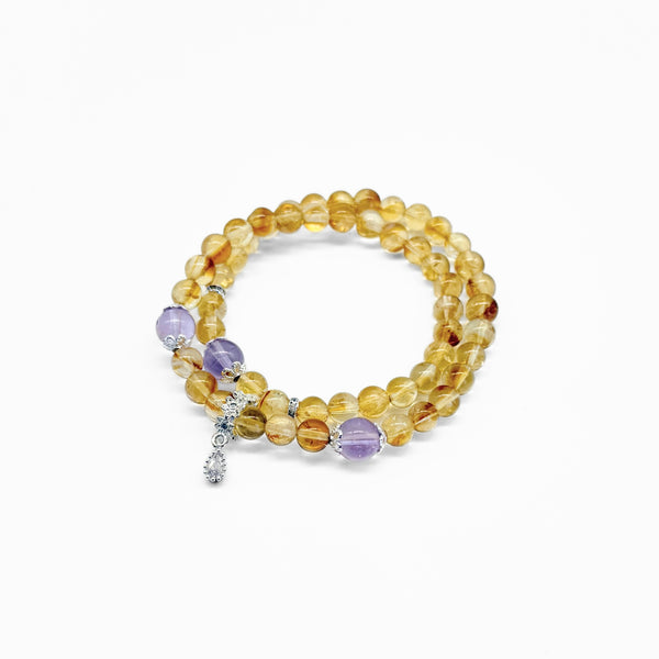 Golden Radiance Double Wrap Bracelet