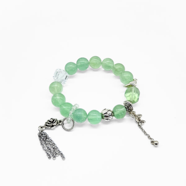 Verdant Grace Crystal Bracelet