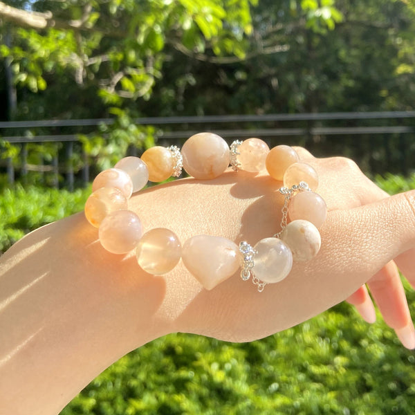 Desert Bloom Sakura Agate Bracelet